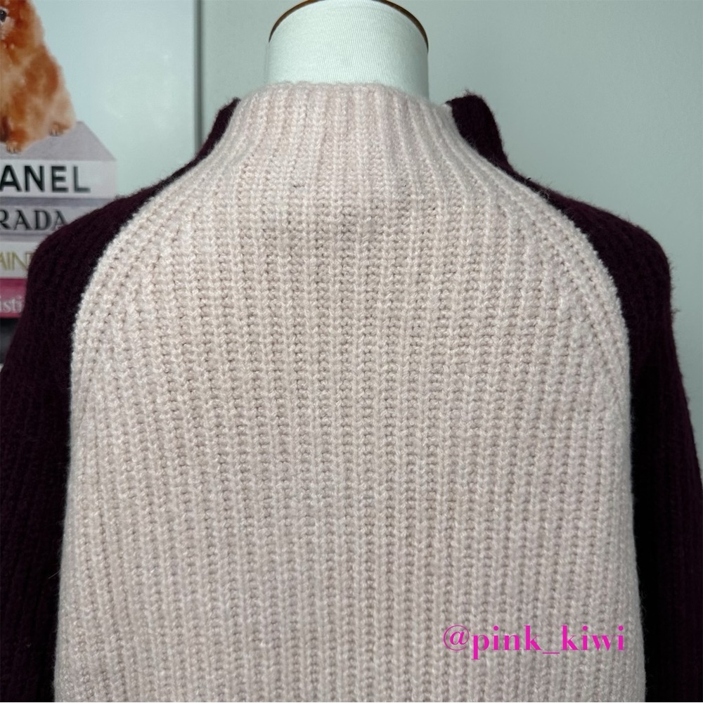 🆑 Express Colorblock Mock Neck Shift Sweater Dress - Picture 9 of 12